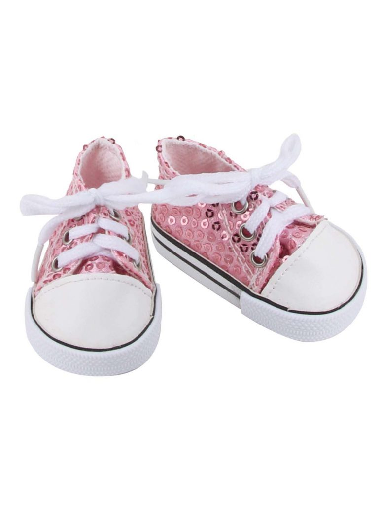 18 inch doll shoes-Colorful sequined canvas shoes-SH–0140插图2