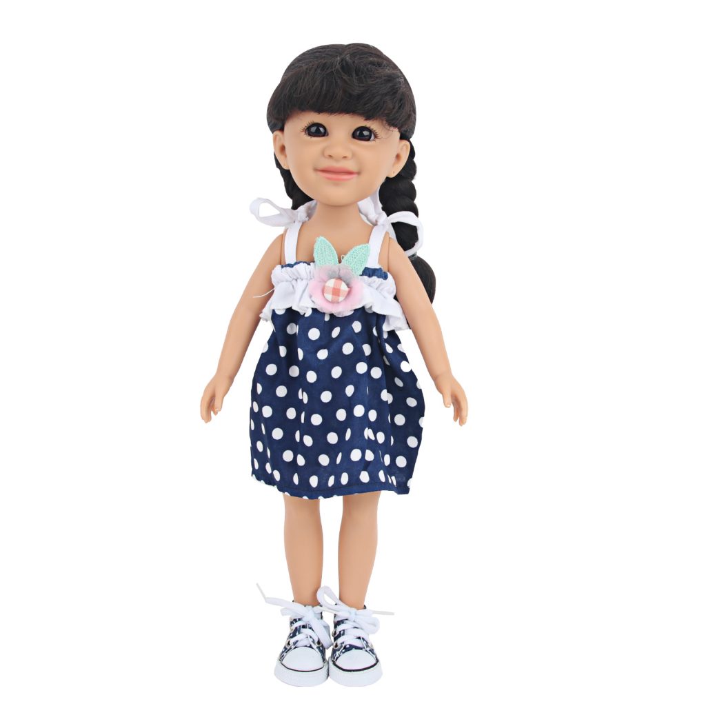 14- inch Vivid and cute  doll vinyl lifelike doll girl toy -DO-0076插图