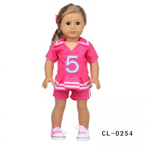 18 inch doll clothes number 5 rose cheerleading costume competition refueling clothes enthusiastic cheerleading CL-0254插图6
